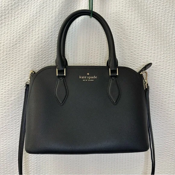 Kate Spade Darcy Small Black Leather Satchel Bag - Picture 1 of 15